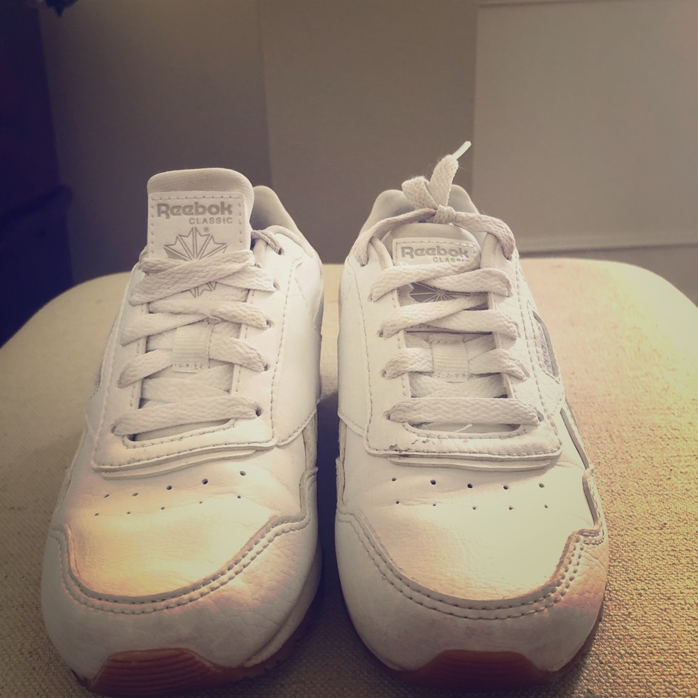 Reebok all white tennis/cheer shoes size 12